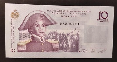 Haïti Billet de 10 Gourdes 2010  Commémorative Pick-272 Neuf ( UNC ) - Photo 1/2