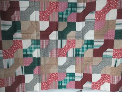  Calico Blocks Cheater Vintage COTTON FABRIC Multi Color   27"  By 88"Wide NEW - Image 1 of 4