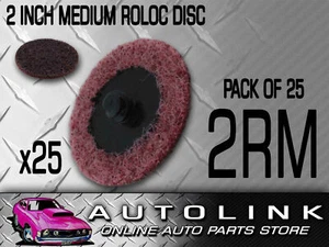 ROLOC DISC 2" 51mm MEDIUM SANDING POLISHING IDEAL FOR METAL FIBERGLASS WOOD x25 - Picture 1 of 6