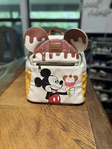 Loungefly Disney Mickey Mouse Ice Cream Mini Backpack  (O6) - Picture 1 of 7