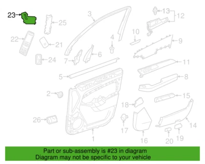 Mercedes Benz GLS63 AMG GLS550 GLS450 2017-2019 Left Seat Switch OE 1669051103 - Image 1 of 3