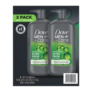 Dove Men+Care Extra Fresh Body & Face Wash, 2 pk./30 oz. - Picture 1 of 3