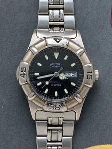 Rotary Ref. L 7229 Divers Stainless Steel Quartz Day/Date Wristwatch - Picture 1 of 7