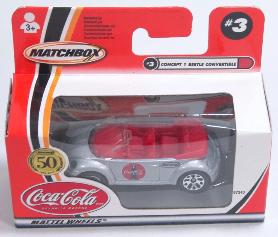 Matchbox 2002 -B- Coca-Cola Germany Series - Volkswagen Concept 1 Beetle Convert - Immagine 1 di 1