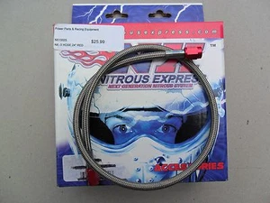 NX STAINLESS STEEL BRAIDED HOSE -3 AN 2 FT RED #10025 - Picture 1 of 1