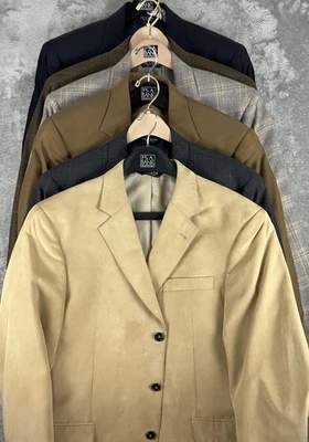 Lote de 6 Hombres Joseph A. Chaquetas de traje de banco tallas 40-42R gamuza lana usadas en excelente estado Foto 1 de 4