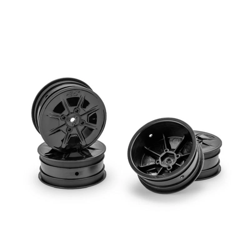 Jconcepts Pioneer Front 4wd 2.2 Buggy Wheels Black B74/B84/XB4/L1R/22X-4 3470B - Image 1 of 1