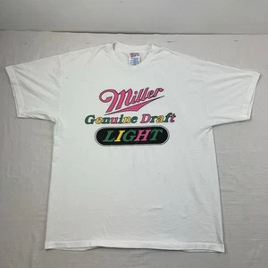 Camiseta Miller Light de Colección Adulto XL Cerveza Snack Camiseta Genuina Borrador Años 90 Alcohol - Imagen 1 de 15