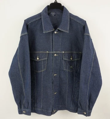 Vintage 90s Y2K School of Hard Knocks Hip Hop Denim Jacket Men's 2XL Blue SOHK - Image 1 of 4