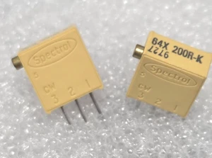 64X-200R        (2 Off)   Vintage Spectrol  Through  Hole  Trimmer Potentiometer - Picture 1 of 1