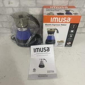 Imusa Electric Espresso Maker Prepares Up To 3 Demitasse Cups ( Blue Color ) - Picture 1 of 7