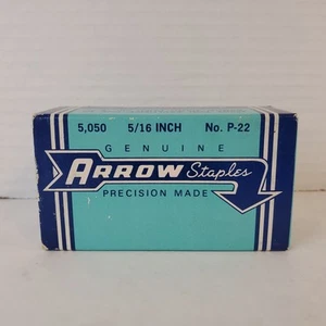 Vintage NOS Genuine Arrow Staples in original box P-22 5050 count - Picture 1 of 7