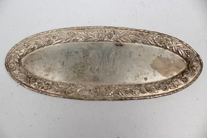 Vintage Hand Decorated S. Kirk & Son Inc Sterling Silver Tray Engraved - Picture 1 of 4