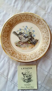 Vintage 1978 Lenox Boehm LTD. Edition Vogel Sammelteller ~ Spottdrosseln mit Papier - Bild 1 von 5