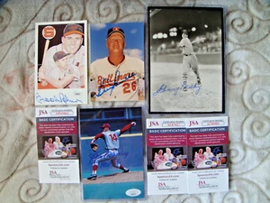 signed autograph small photo lot JSA Jim Bunning Boog Powell Brooks Robinson Pes - Picture 1 of 1