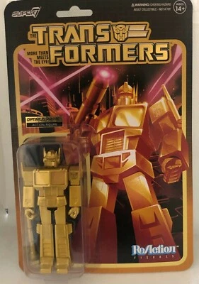TRANSFORMERS GOLD OPTIMUS PRIME COLLECTORS ACTION FIGURE SUPER 7 FAST SHIPPING - Image 1 of 4
