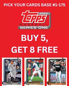2025 Topps Series 1 Baseball BASE #1-175 You Pick & Complete a Set! FREE SHIP - Picture 1 of 1