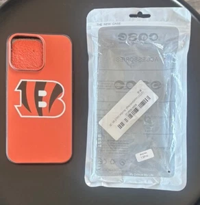 Cincinnati Bengals Cell Phone Jelly Case NFL NEW for Apple iPhone 13 Pro Orange - Picture 1 of 5