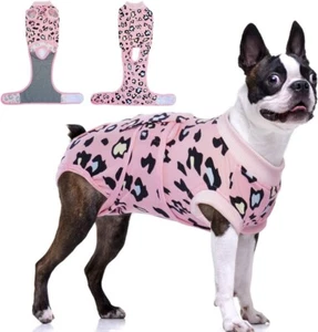 FUAMEY Dog Recovery Suit,Pet Body Suits After Surgery,Lepard Printed Spay Suit - Picture 1 of 4