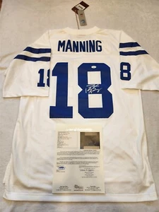 PEYTON MANNING signed COLTS licensed jersey JSA COA Full LOA Size XL BRONCOS - Picture 1 of 5
