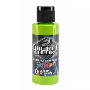 Createx Wicked Colors W305 Pearl Lime Green 2oz. water-based airbrush paint - Picture 1 of 3