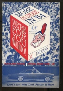 1964 Chicago White Sox @ Cleveland Indians Program 6/4 Floyd Robinson HR - Picture 1 of 4