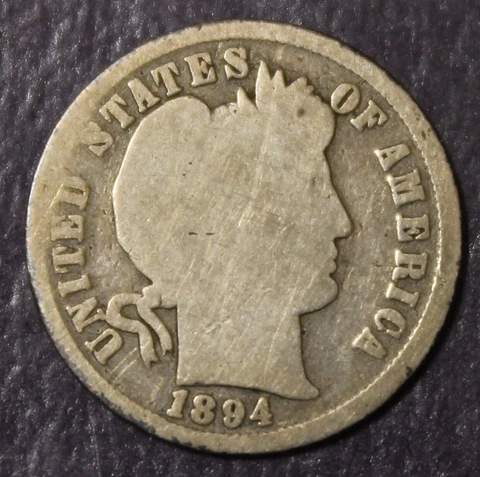 1894 Barber Dime Good......................Lot 9780 Cover