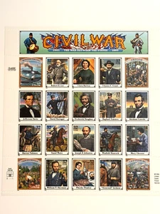 1995 USPS Civil War Pane of 20 MNH 32 Cents Scott 2975 - Picture 1 of 5
