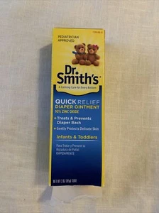 Unguento per pannolini Dr. Smith'S Quick Relief 10% ossido di zinco 3 once scatola danneggiata - Foto 1 di 3