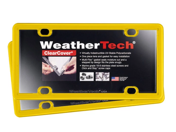 Cubierta de matrícula WeatherTech ClearCover - Marco duradero - Paquete de 2 - ¡17 colores! Foto 1 de 1