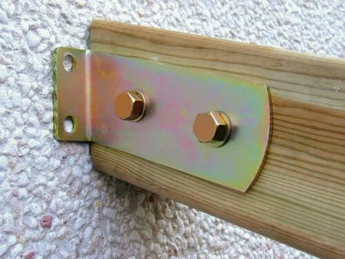 Staffa inclinata per pensiline e travi, supporto inclinato 15°/25° per legno - Immagine 1 di 4