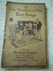 VINTAGE 1922 ONE HUNDRED AND ONE BEST SONGS REVISED 25TH EDITION BY THE CABLE CO - Picture 1 of 8
