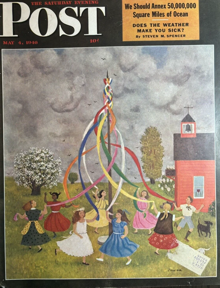 1946 Saturday evening post original magazine cover only - Image 1 of 1