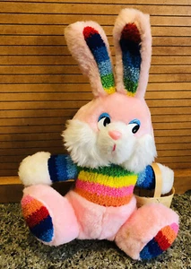 Cesta de felpa vintage EASTER PETS conejito conejo - 11" - Imagen 1 de 11