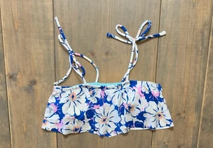 Unbranded Girl's Multicolored Hawaiian Floral Spaghetti Straps Bikini Top Sz:10  - Picture 1 of 6