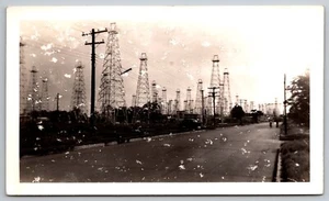 Vtg Photo - Oil Wells Sky Line possibly Kilgore TX 2 | ?Circa 1930s - Picture 1 of 2