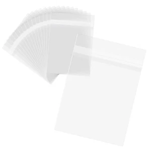 8 1/4 x 10 1/8 Acid-Free Clear Plastic Bags Self Seal 300/500/2000 Pack 4Mil - Picture 1 of 10