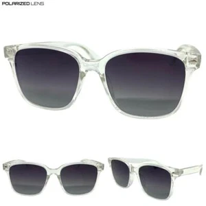 Klassische elegante Vintage Retro-Stil POLARISIERTE SONNENBRILLE quadratisches transparentes Gestell - Bild 1 von 6