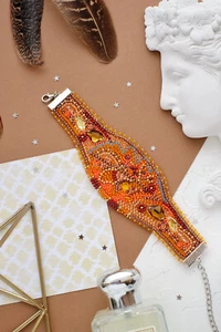 DIY Beaded bracelet kit "Autumn gold" - Picture 1 of 3