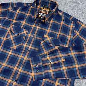 Dixxon Flannel Shirt Mens XL High Fives Blue Orange D-Tech NEW - Picture 1 of 10
