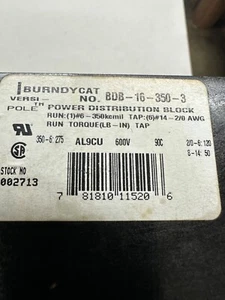Burndy BDB-16-350-3 Powerblock (Bin8) - Bild 1 von 4