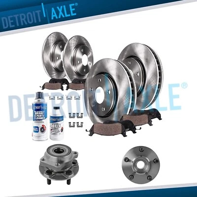 Kit de buje de rueda de pastillas de freno de rotor de disco delantero trasero para Subaru Forester XV Crosstrek Foto 1 de 4