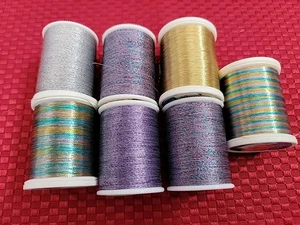 Lot of 7a Assorted Gently Used Metallic Sewing Thread Spools - Multicolor - Picture 1 of 5