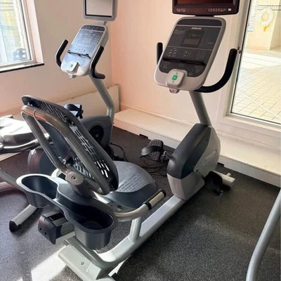 Precor RBK615 立式固定自行车运动自行车空气柔性座椅电视控制台 — 第 1/4 张图片