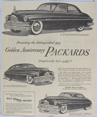 Vintage 1949 PACKARD Sedan Car Newspaper Print Ad - Image 1 of 3