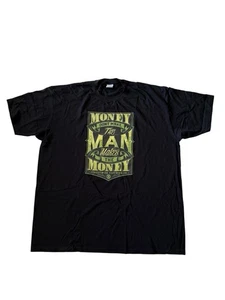 Streetwise Money Don’t Make The Man Black T Shirt 100% Cotton Men’s 4XL Vintage - Picture 1 of 12