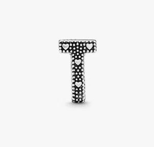 Original Pandora Buchstabe T Alphabet Initiale Charm 797474 - Bild 1 von 8