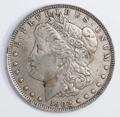 1902 年摩根元美国费城铸币厂银币 1 美元流通硬币 — 第 1/2 张图片