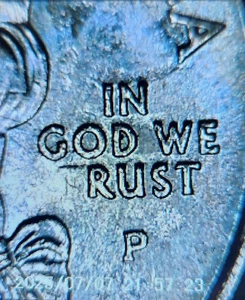 2005P Kansas IN GOD WE RUST State Quarter Error Coin - Picture 1 of 6