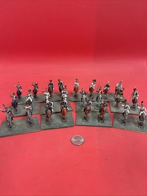 Miniaturas de caballería napoleónica vintage de 15 mm - Juego de figuras de metal pintadas a mano. #35 Foto 1 de 4